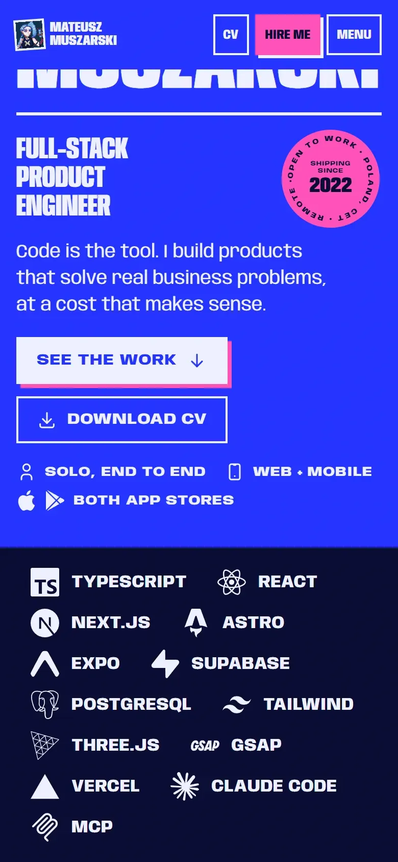 The same page with reduced motion: every tool sits in wrapped rows, none cut off