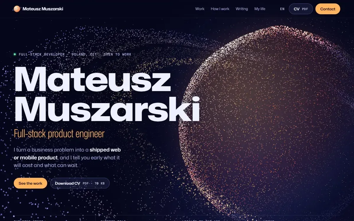 Orbit: the name over a particle planet