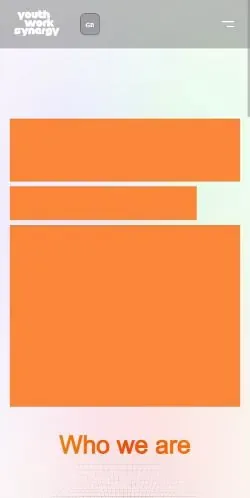 The 2025 home page at 5.5 seconds: orange boxes cover the headline and the text